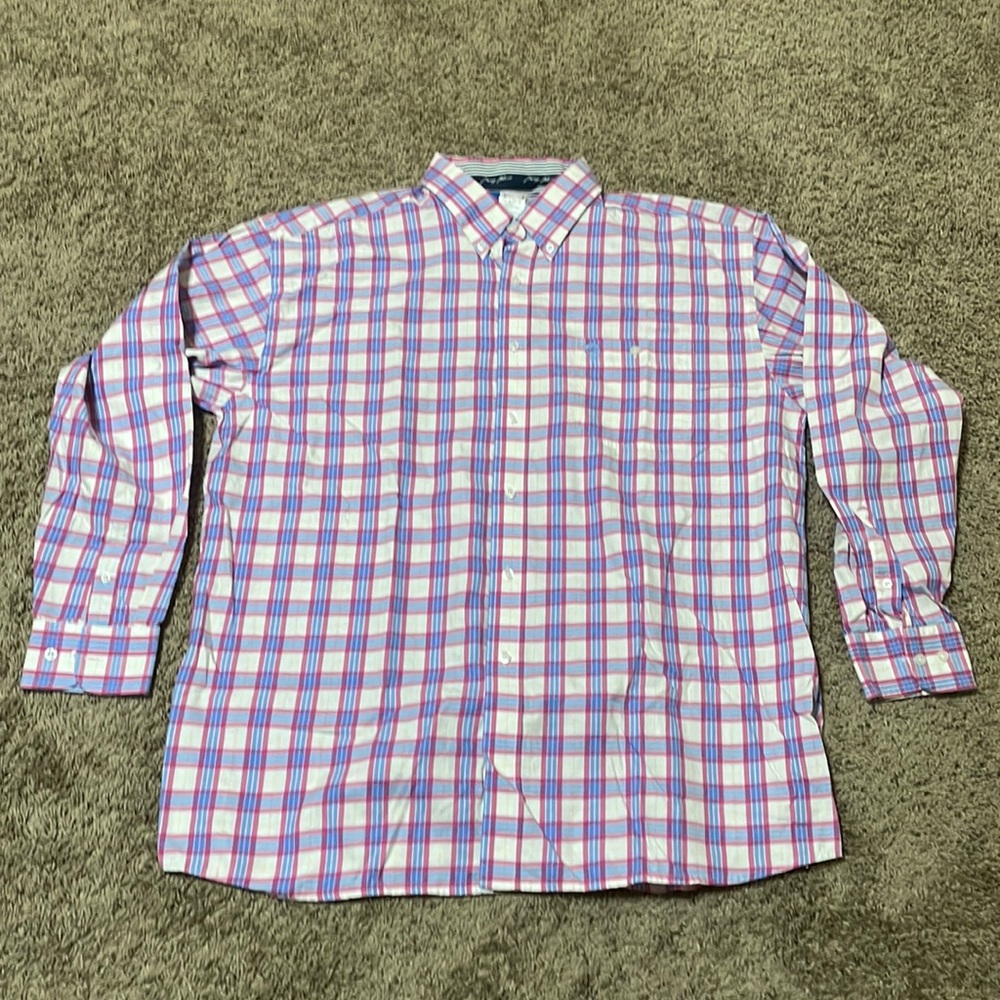 Wrangler George Strait Men XXL Plaid Button Down Shirt Long Sleeve Cowboy Rodeo